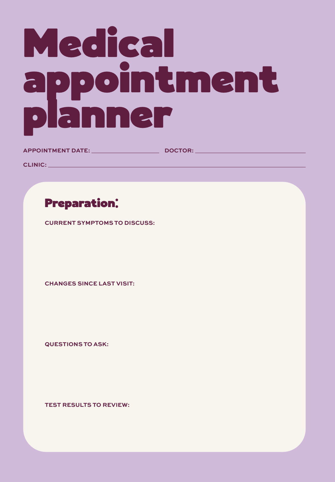 Medical Appointment Planner